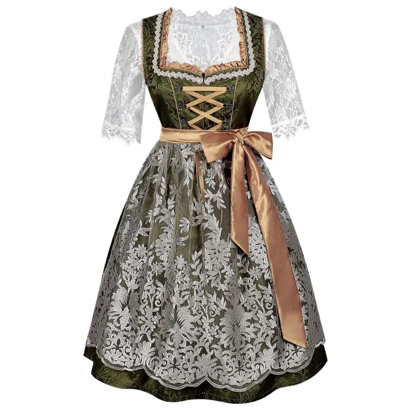 Γιορτινό Φόρεμα Dirndl με Κοντό Μανίκι | Oktoberfest