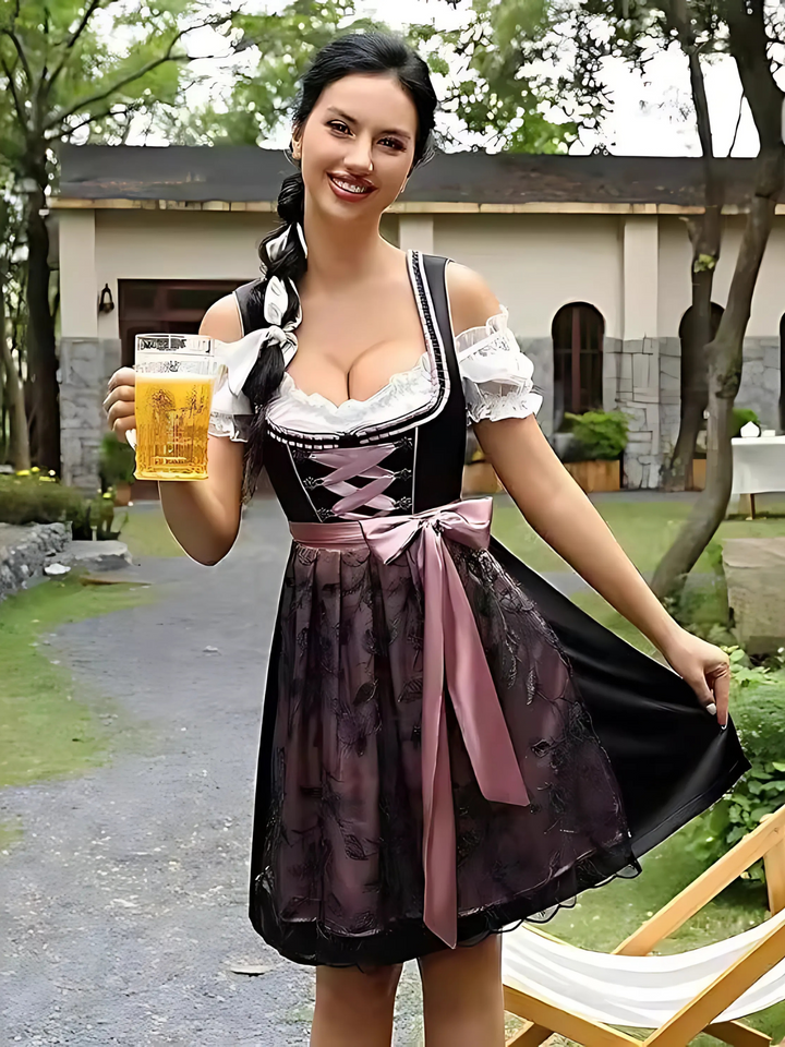 Βαυαρικό Φόρεμα Dirndl με Κοντό Μανίκι | Oktoberfest