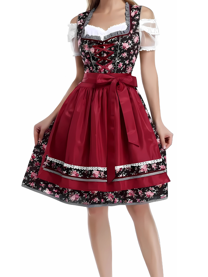 Βαυαρικό Φόρεμα Dirndl με Κοντό Μανίκι | Oktoberfest