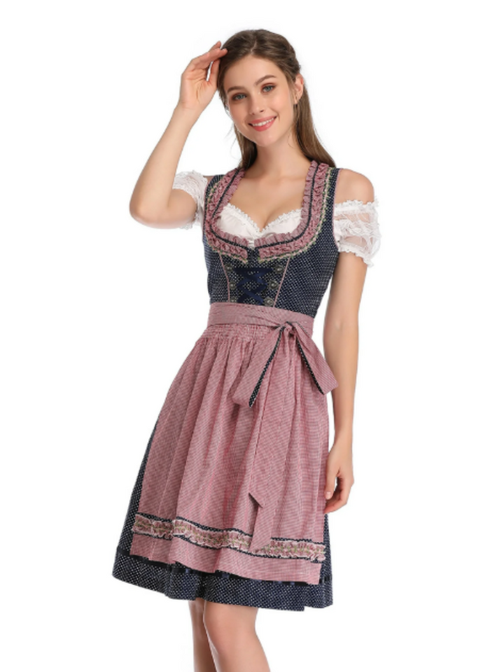 Βαυαρικό Φόρεμα Dirndl με Κοντό Μανίκι | Oktoberfest