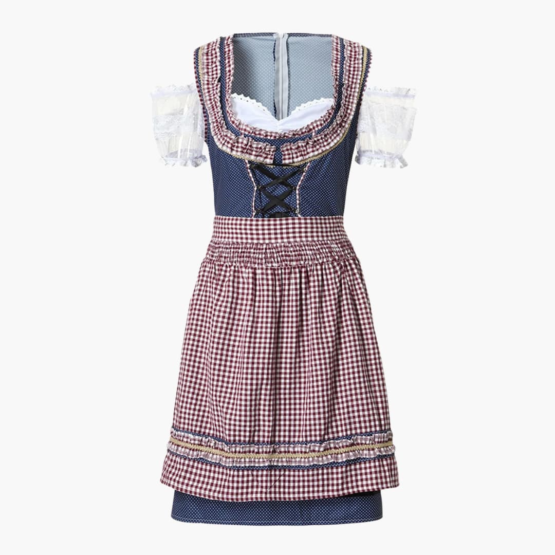 Καρό Dirndl Φόρεμα για Γυναίκες | Μήκος Γόνατου