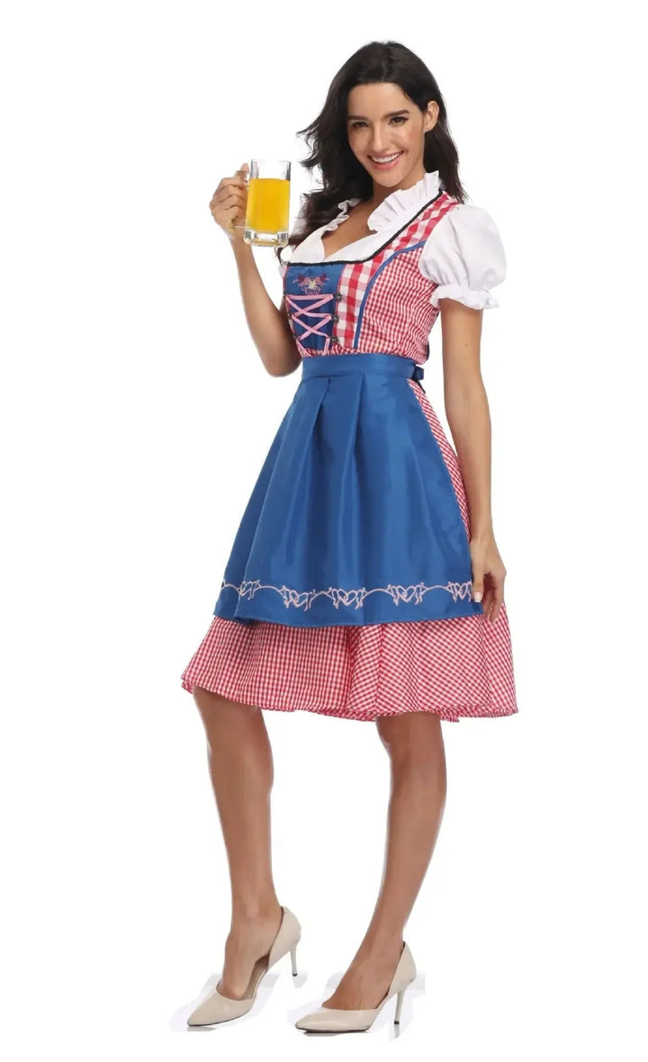 Φόρεμα Dirndl Εμπνευσμένο από Καρό | Ρούχο Oktoberfest