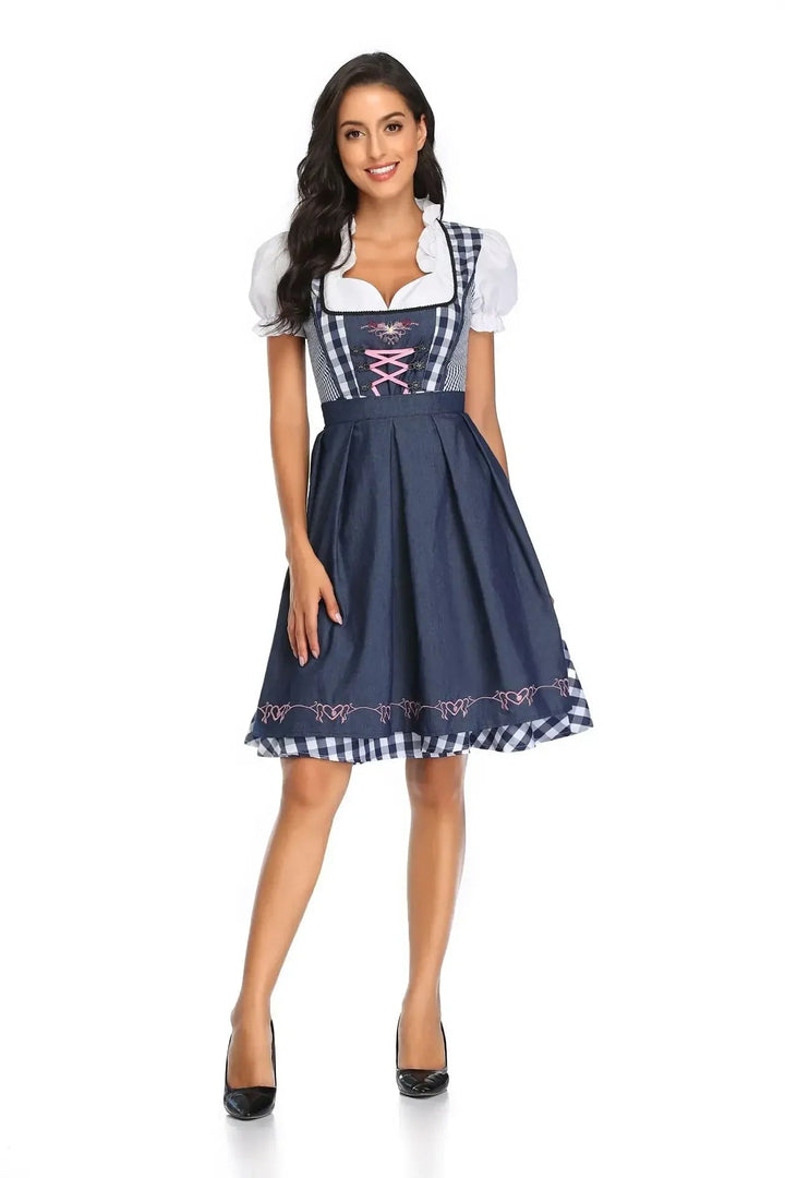 Φόρεμα Dirndl Εμπνευσμένο από Καρό | Ρούχο Oktoberfest