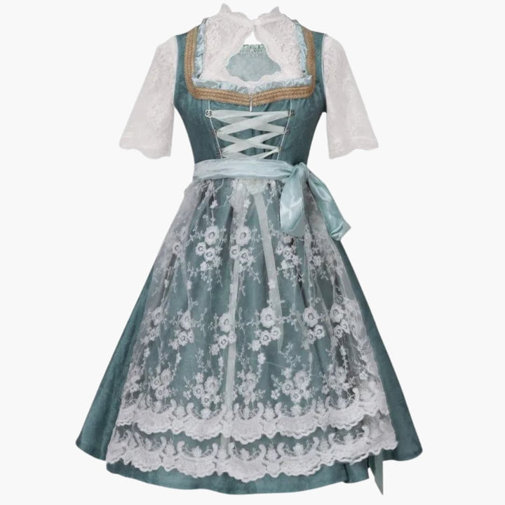 Φόρεμα Dirndl Βαυαρίας με Δέσιμο | Μήκος Γόνατος για Oktoberfest