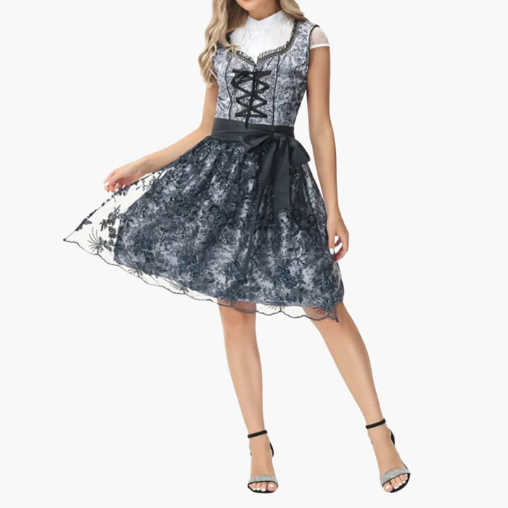 Φόρεμα Dirndl Oktoberfest με Κούμπωμα | Τετράγωνη Λαιμόκοψη