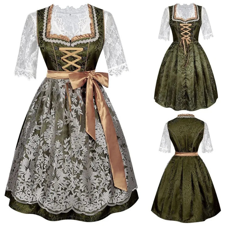 Γιορτινό Φόρεμα Dirndl με Κοντό Μανίκι | Oktoberfest