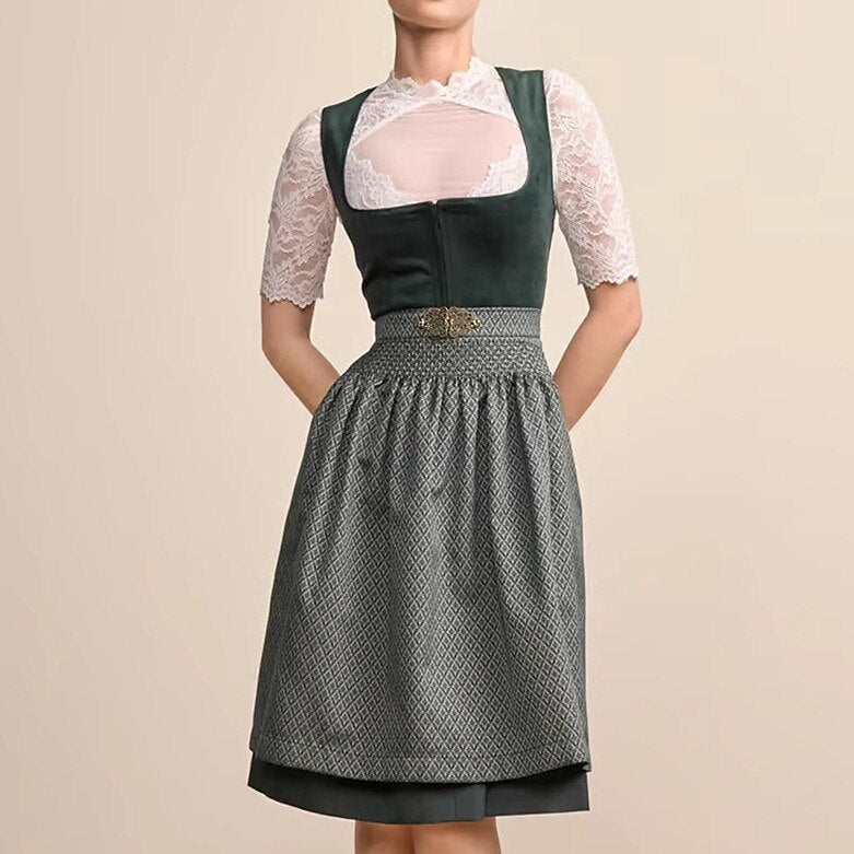 Φόρεμα Midi Dirndl που αγκαλιάζει τη σιλουέτα | Ρούχο Oktoberfest