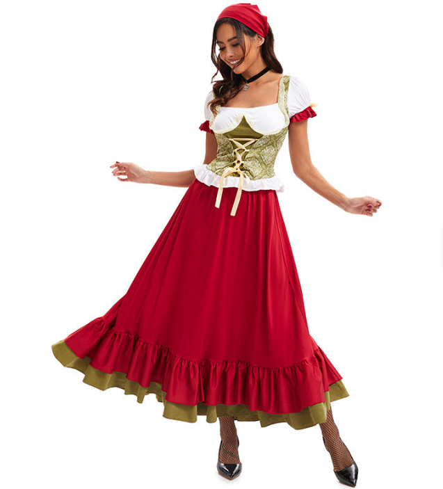 Μακριά Ροή Φούστα Dirndl Φόρεμα | Oktoberfest
