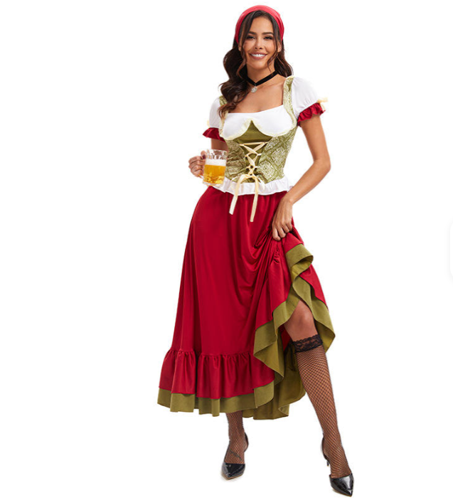 Μακριά Ροή Φούστα Dirndl Φόρεμα | Oktoberfest