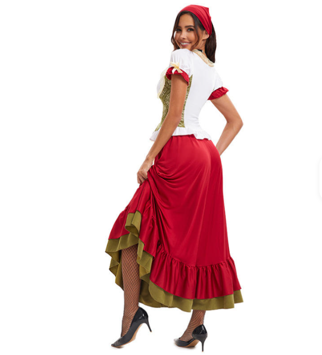 Μακριά Ροή Φούστα Dirndl Φόρεμα | Oktoberfest